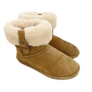 Bearpaw Tan Faux Fur Lined Boots Sz 7
